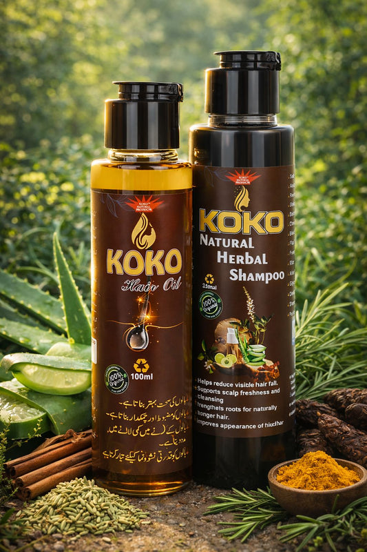 Herbal shampoo 150 mL + Herbal oil 100 mL